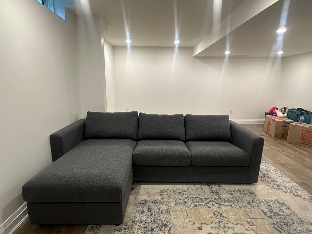 Grey Ikea Finnala Sectional couch Lshape sofa