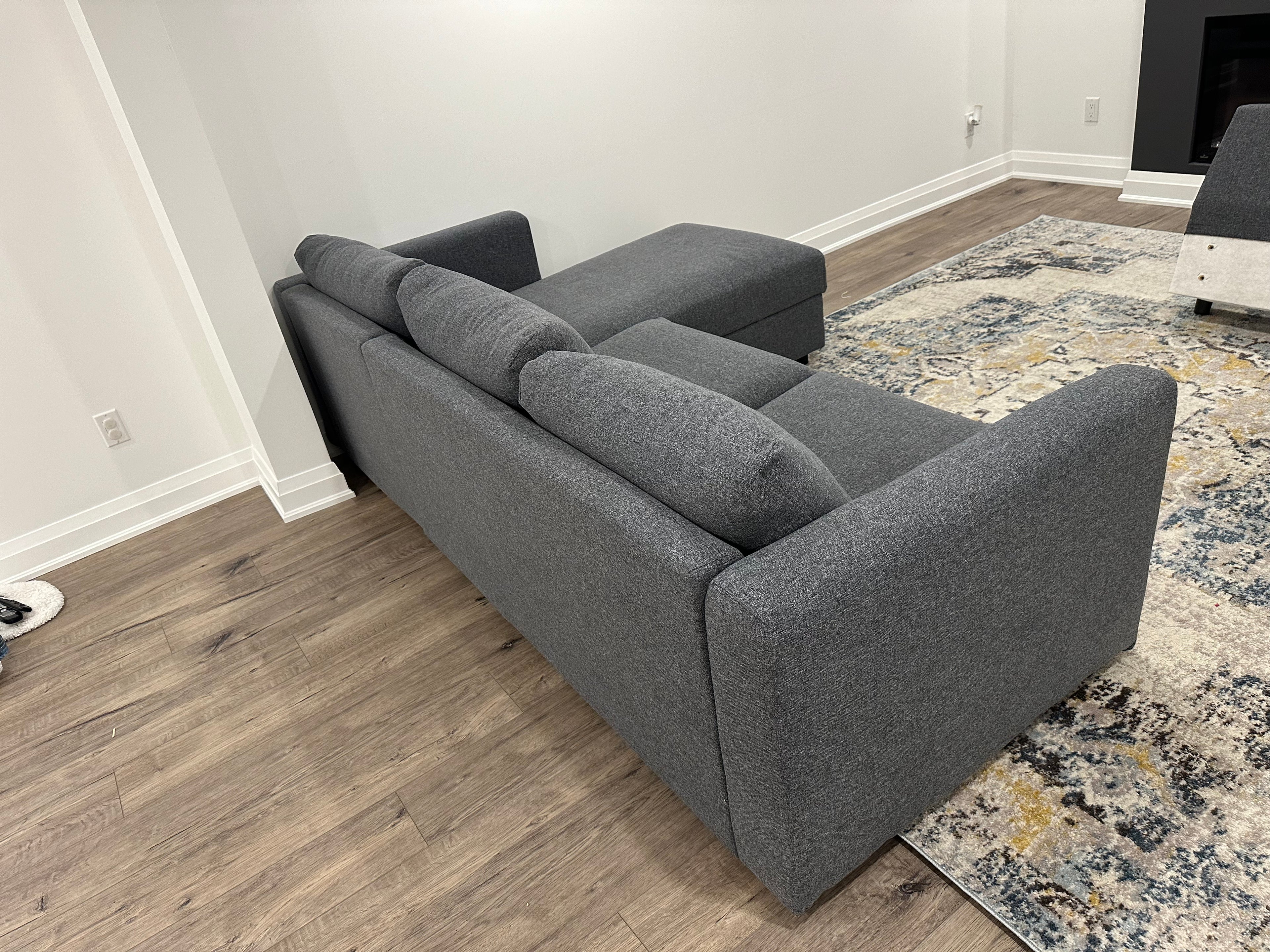 Grey Ikea Finnala Sectional couch Lshape sofa
