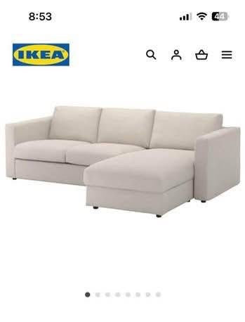 Ikea Finnala Sectional couch with new covers