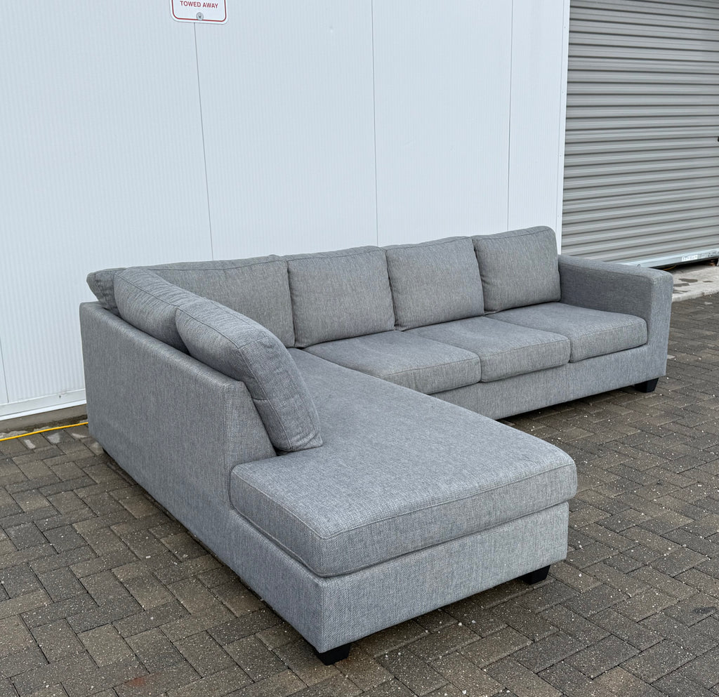 Grey Urban barn sectional lshape sofa