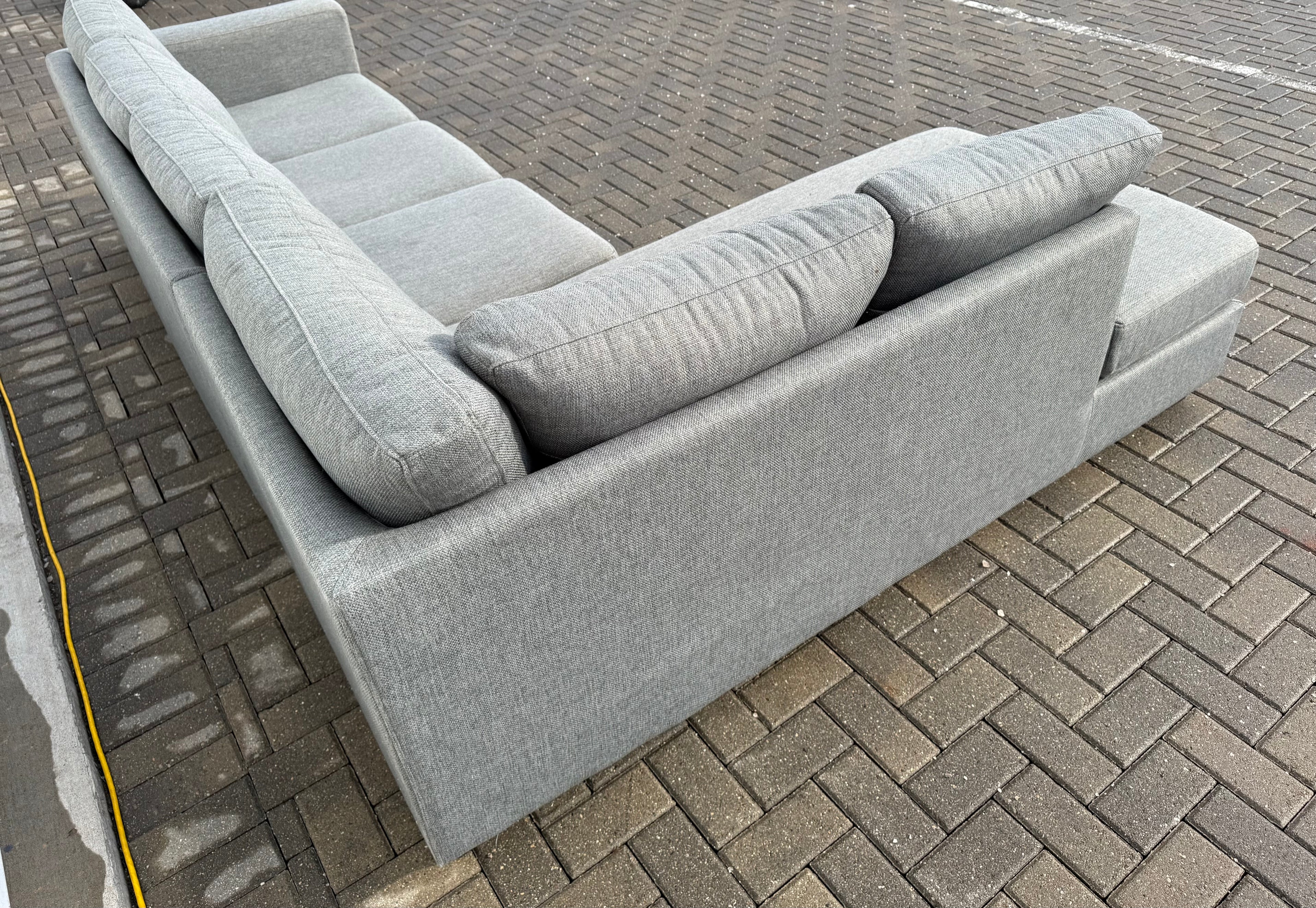 Grey Urban barn sectional lshape sofa