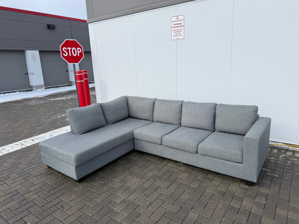 Grey Urban barn sectional lshape sofa