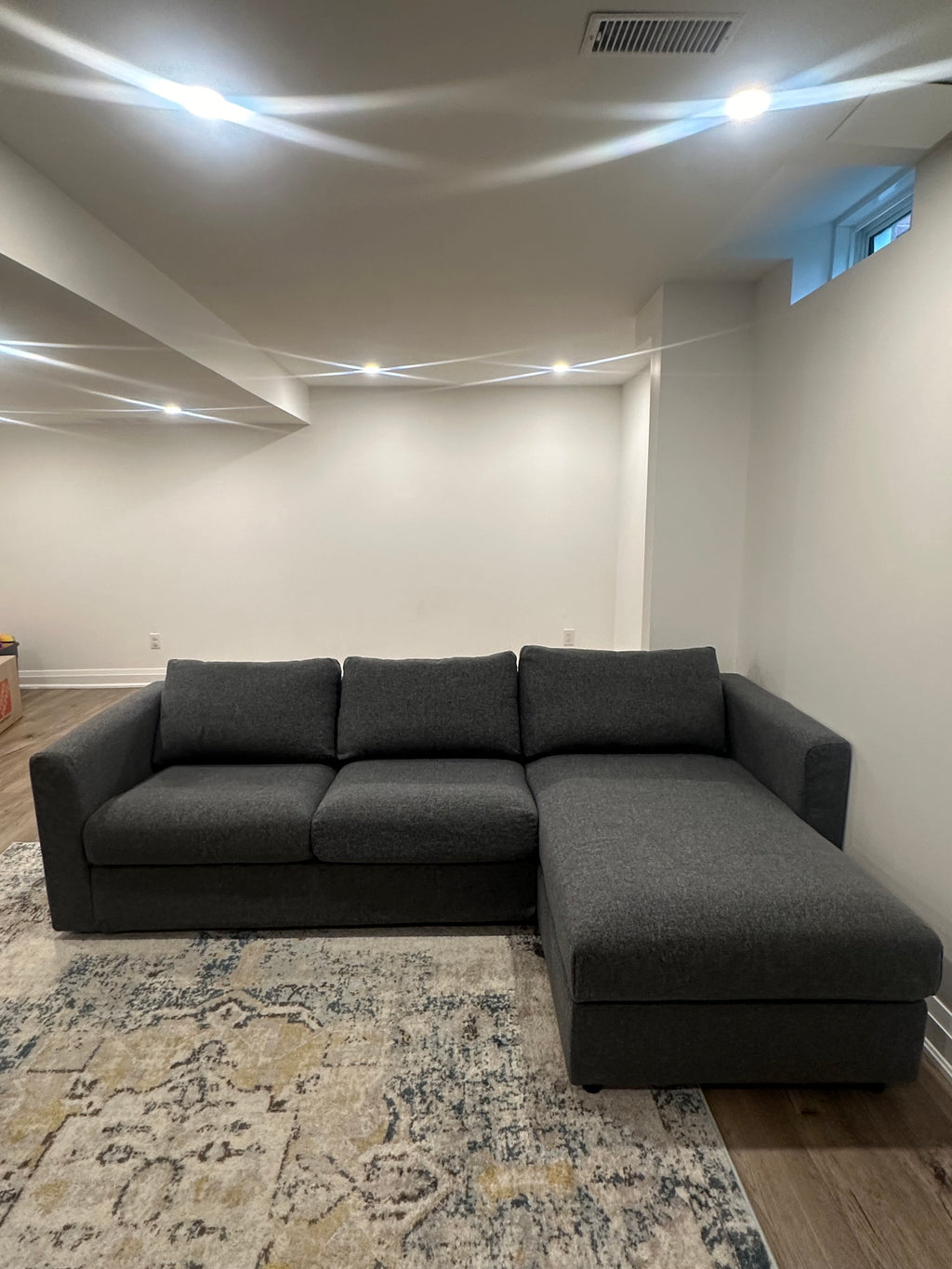 Grey Ikea Finnala Sectional couch Lshape sofa