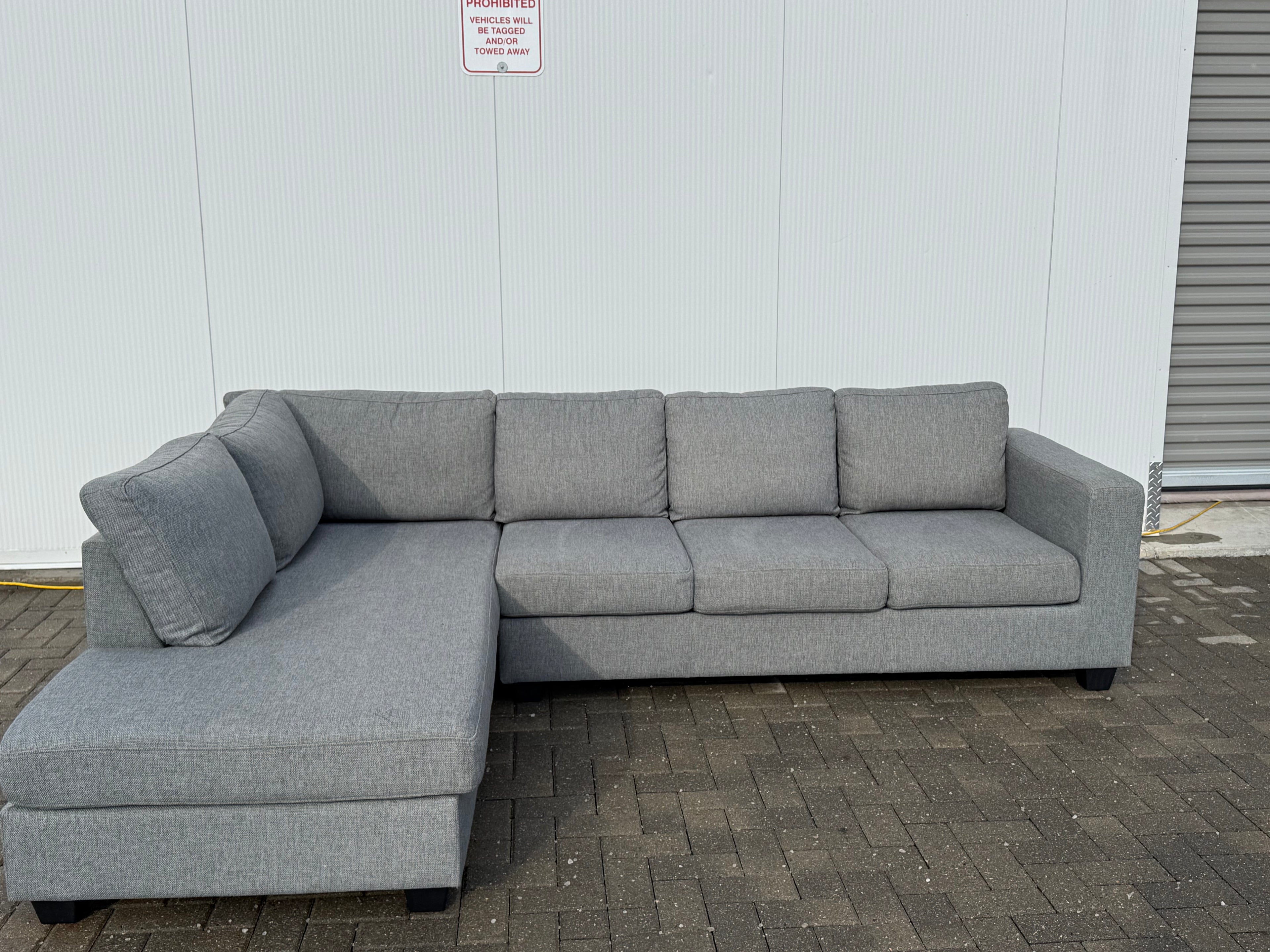 Grey Urban barn sectional lshape sofa