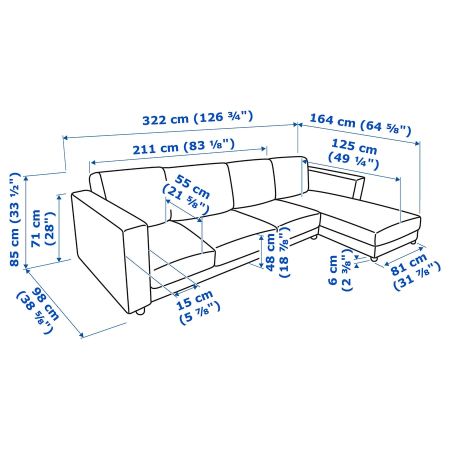 Ikea Finnala Sectional Couch Lshape sofa