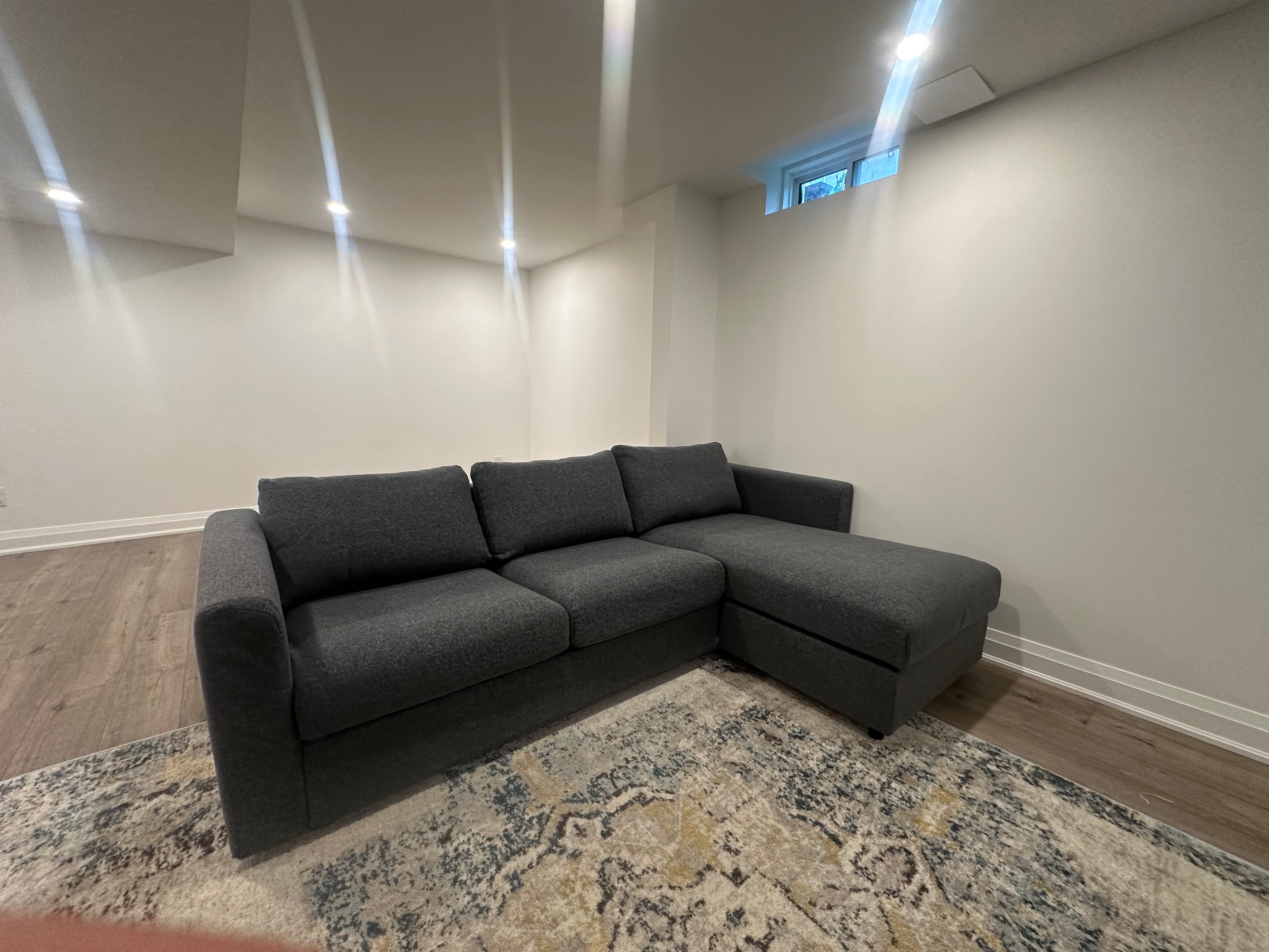 Grey Ikea Finnala Sectional couch Lshape sofa