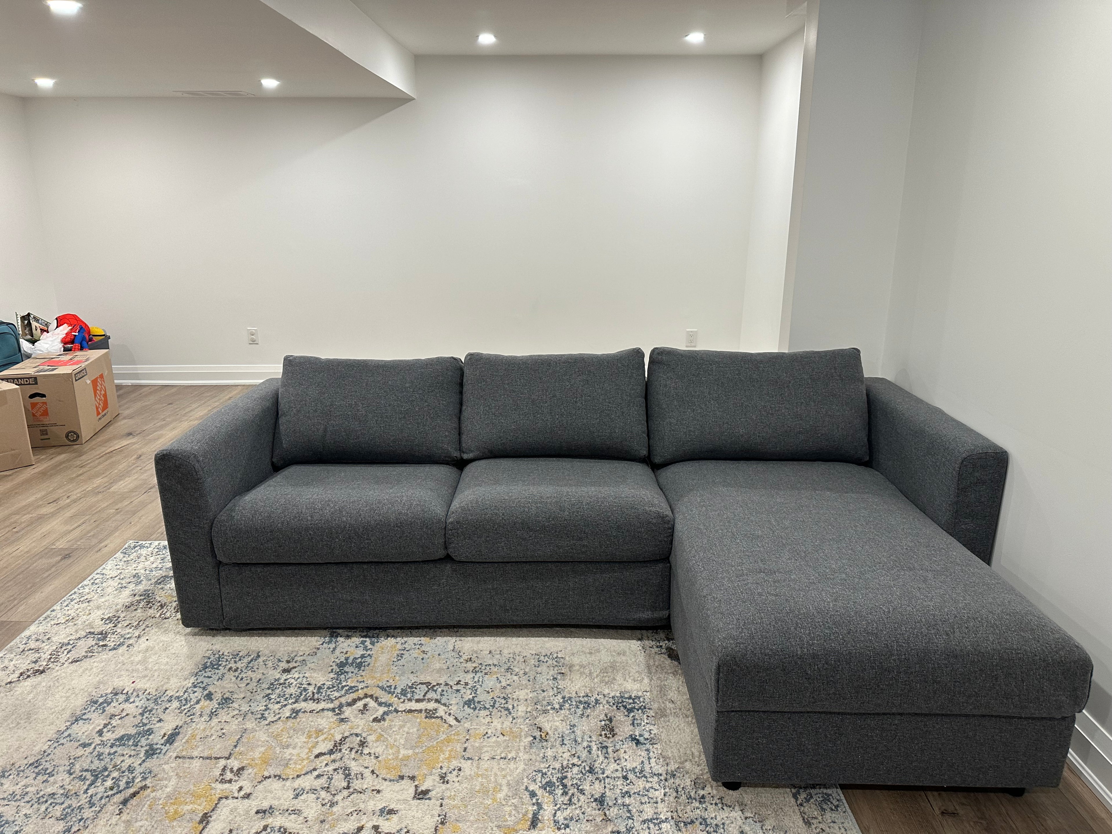 Grey Ikea Finnala Sectional couch Lshape sofa